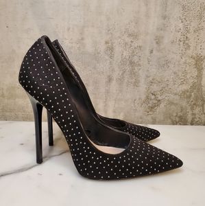 ZARA Black & Silver Stiletto Heels / Size 38